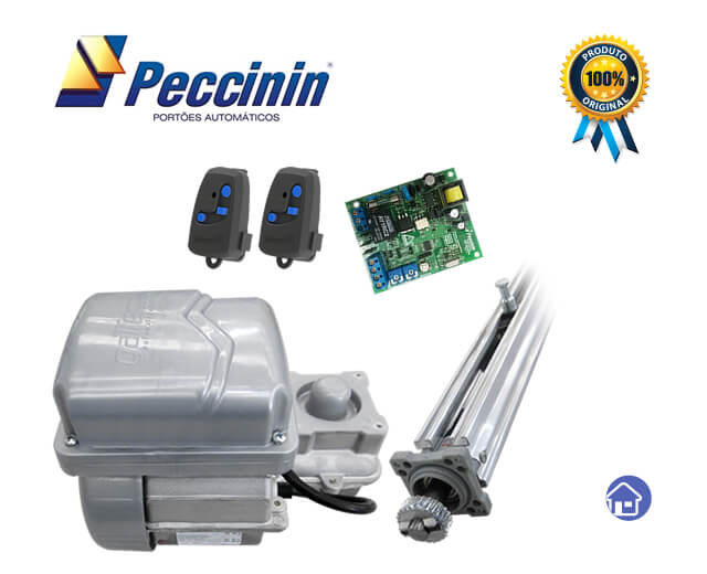 Kit Motor Portão Basculante Peccinin<br> Gatter 1/4 HP<br> <strong class='red-light'>(Residência)</strong><br> <strong class='automacao-tempo-abertura'>15 segundos</strong> EP-5004