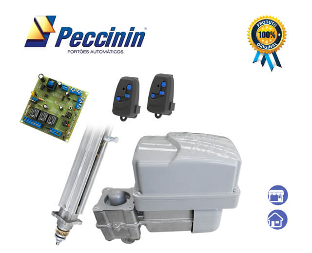 Kit Motor Portão Basculante Peccinin<br> Flash 1/3 HP<br> <strong class='red-light'>(Residência, Comércio)</strong><br> <strong class='automacao-tempo-abertura'>9 segundos</strong> EP-5005