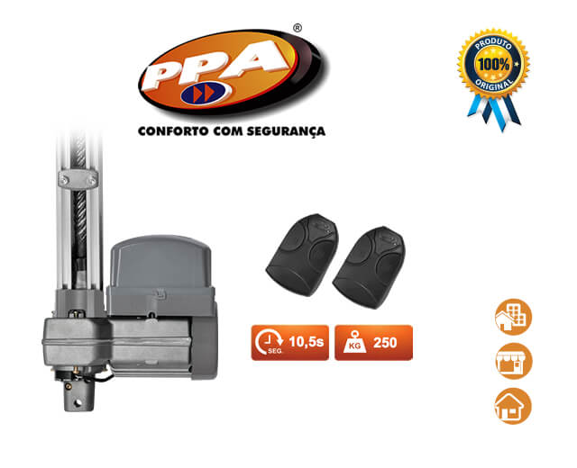 Kit Motor Portão Basculante PPA<br> Penta SP 1/2 HP<br> <strong class='red-light'>(Residência, Comércio, Condomínio)</strong><br> <strong class='automacao-tempo-abertura'>10.5 segundos</strong> EP-5011