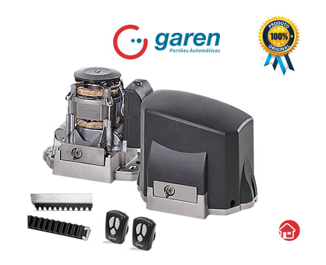 Kit Motor Portão Deslizante Garen<br> KDZ 1/4 HP<br> <strong class='red-light'>(Residência)</strong><br> <strong class='automacao-tempo-abertura'>12 segundos</strong> EP-5013